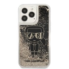 Karl Lagerfeld Liquid Glitter Gatsby maciņš, piemērots iPhone 13 Pro Max, melns цена и информация | Чехлы для телефонов | 220.lv