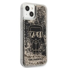 Karl Lagerfeld Liquid Glitter Gatsby maciņš, piemērots iPhone 13, melns cena un informācija | Telefonu vāciņi, maciņi | 220.lv