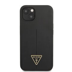 Guess Silicone Line Triangle maciņš, piemērots iPhone 13 mini, melns cena un informācija | Telefonu vāciņi, maciņi | 220.lv