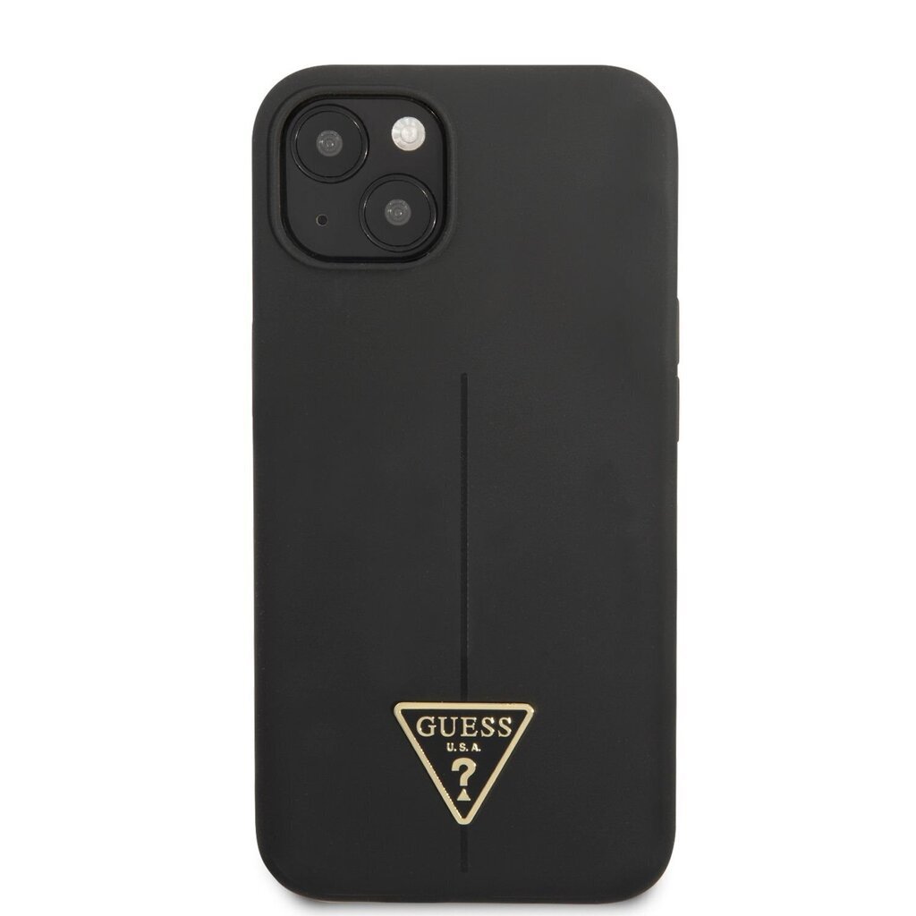 Guess Silicone Line Triangle maciņš, piemērots iPhone 13 mini, melns цена и информация | Telefonu vāciņi, maciņi | 220.lv