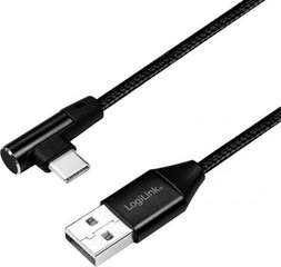 Кабель LogiLink USB-A - USB-C, 0,3 м CU0137 цена и информация | Кабели для телефонов | 220.lv