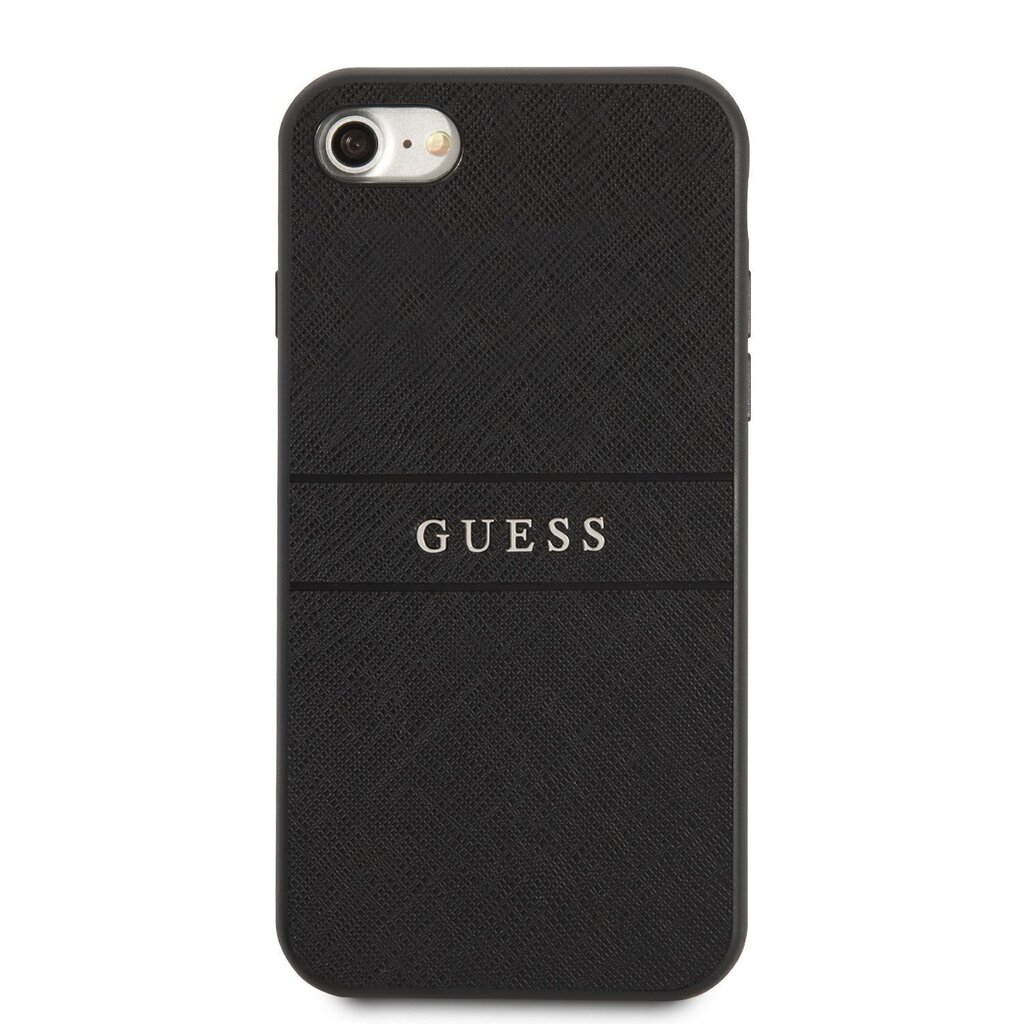 Guess PU Leather Saffiano Case for iPhone 7/8/SE2020/SE2022 Black цена и информация | Telefonu vāciņi, maciņi | 220.lv