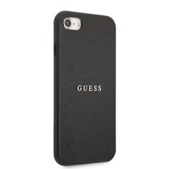 Guess PU Leather Saffiano Case for iPhone 7/8/SE2020/SE2022 Black cena un informācija | Telefonu vāciņi, maciņi | 220.lv