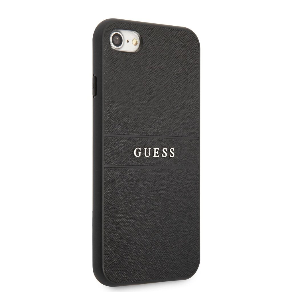 Guess PU Leather Saffiano Case for iPhone 7/8/SE2020/SE2022 Black цена и информация | Telefonu vāciņi, maciņi | 220.lv