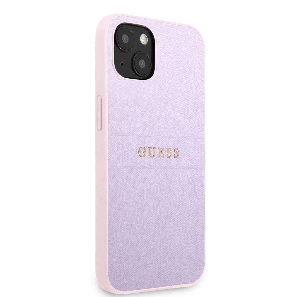 Guess PU Leather Saffiano Case for iPhone 13 mini Purple цена и информация | Telefonu vāciņi, maciņi | 220.lv