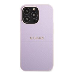 Guess PU Leather Saffiano Case for iPhone 13 Pro Purple cena un informācija | Telefonu vāciņi, maciņi | 220.lv