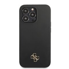 Guess 4G Silicone Metal Logo Case for iPhone 13 Pro Max Black cena un informācija | Telefonu vāciņi, maciņi | 220.lv