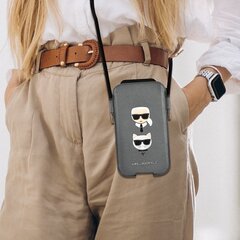 Karl Lagerfeld Choupette Head Saffiano PU Pouch S/M Black cena un informācija | Telefonu vāciņi, maciņi | 220.lv