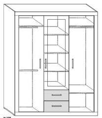 Шкаф Viki 3D, дубового/ белого цвета цена и информация | Шкафы | 220.lv