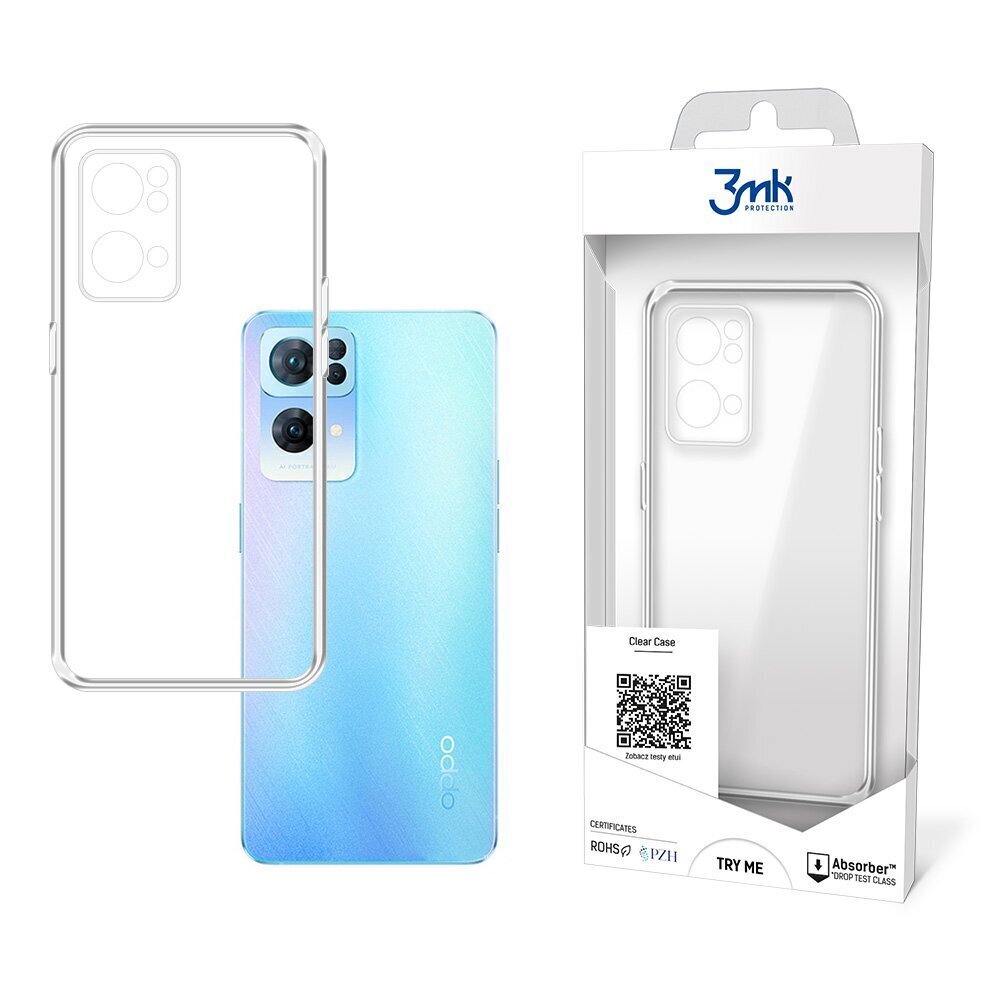 Oppo Reno 7 Pro 5G - 3mk Clear Case cena un informācija | Telefonu vāciņi, maciņi | 220.lv