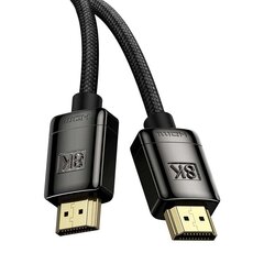 Baseus High Definition Series HDMI 2.1 cable, 8K 60Hz, 3D, HDR, 48Gbps, 3 м, чёрный цена и информация | Кабели и провода | 220.lv
