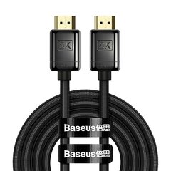 Baseus High Definition Series HDMI 2.1 cable, 8K 60Hz, 3D, HDR, 48Gbps, 2m (black) cena un informācija | Kabeļi un vadi | 220.lv
