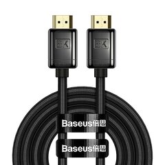 Baseus High Definition Series HDMI 2.1 cable, 8K 60Hz, 3D, HDR, 48Gbps, 1 м, чёрный цена и информация | Кабели и провода | 220.lv