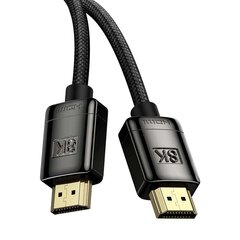 Baseus High Definition Series HDMI 2.1 cable, 8K 60Hz, 3D, HDR, 48Gbps, 1 м, чёрный цена и информация | Кабели и провода | 220.lv