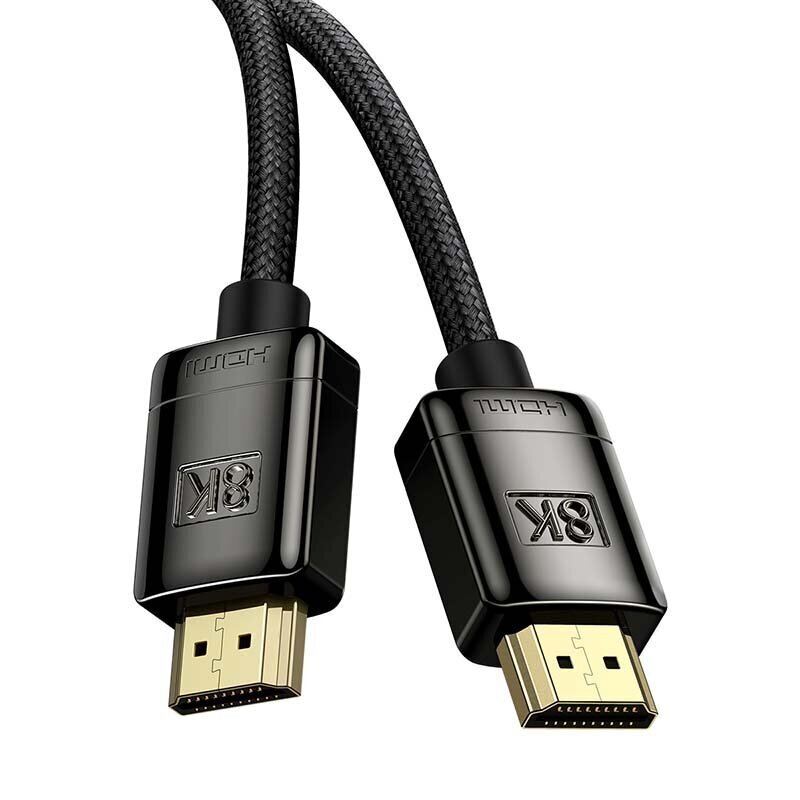 Baseus High Definition Series HDMI 2.1 cable, 8K 60Hz, 3D, HDR, 48Gbps, 1m (black) цена и информация | Kabeļi un vadi | 220.lv