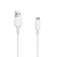 Setty cable USB - USB-C 1,0 m 2A white NEW cena un informācija | Savienotājkabeļi | 220.lv