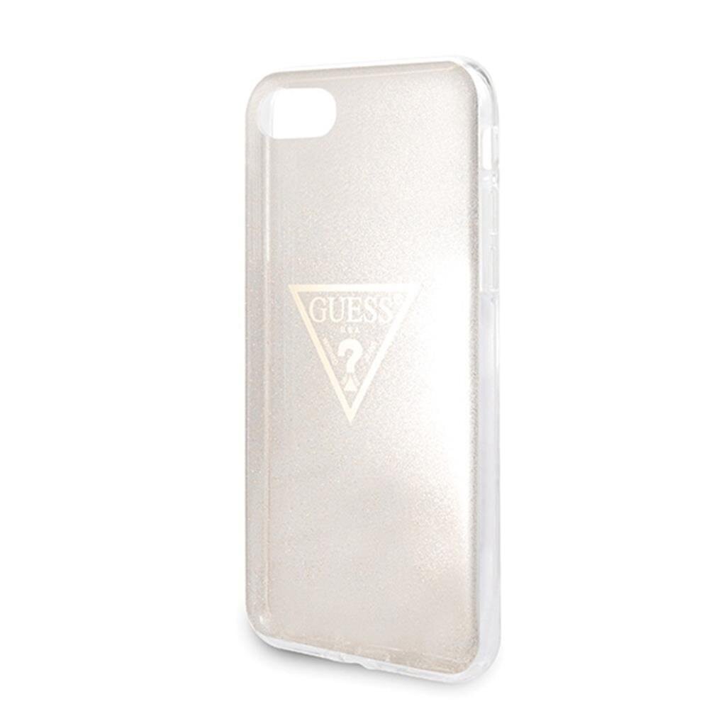 Guess case for iPhone 7 / 8 GUHCI8SGTLGO gold hard case Glitter Triangle цена и информация | Telefonu vāciņi, maciņi | 220.lv