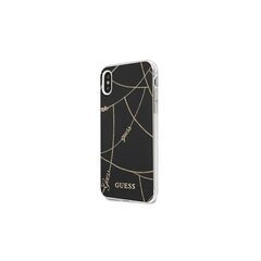 Guess case for iPhone XS Max GUHCI65PCUCHBK black hard case Gold Chain Collection cena un informācija | Telefonu vāciņi, maciņi | 220.lv