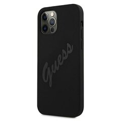 Guess case for iPhone 12 Pro Max 6,7" GUHCP12LLSVSBK black hard case Script Vintage цена и информация | Чехлы для телефонов | 220.lv