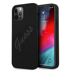 Guess case for iPhone 12 Pro Max 6,7" GUHCP12LLSVSBK black hard case Script Vintage цена и информация | Чехлы для телефонов | 220.lv