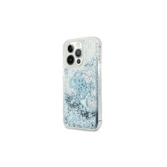 Guess case for iPhone 13 Mini 5,4" GUHCP13SLG4GBL blue hard case 4G Big Liquid Glitter cena un informācija | Telefonu vāciņi, maciņi | 220.lv