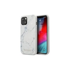 Guess case for iPhone 13 Mini 5,4'' GUHCP13SPCUMAWH white hard case Marble cena un informācija | Telefonu vāciņi, maciņi | 220.lv