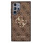 Guess case for Samsung Galaxy S22 Ultra GUHCS22L4GMGBR hard case brown 4G Big Metal Logo cena un informācija | Telefonu vāciņi, maciņi | 220.lv