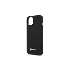 Guess case for iPhone 13 6,1" GUHMP13MLSLMGBK black hardcase Silicone Script Gold Logo цена и информация | Чехлы для телефонов | 220.lv