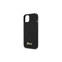 Guess чехол для iPhone 13 Pro / 13 6,1" GUHMP13LLSLMGBK черный hardчехол Silicone Script Gold Logo цена и информация | Чехлы для телефонов | 220.lv