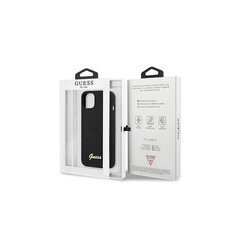 Guess case for iPhone 13 Pro Max 6,7" GUHMP13XLSLMGBK black hardcase Silicone Script Gold Logo цена и информация | Чехлы для телефонов | 220.lv