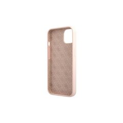 Guess case for iPhone 13 Pro Max 6,7" GUHMP13XLSLMGLP light pink hard case Silicone Script Gold Logo Magsafe цена и информация | Чехлы для телефонов | 220.lv