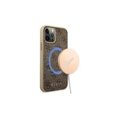 Guess case for iPhone 13 6,1" GUHMP13MG4GB brown hard case 4G Collection Magsafe cena un informācija | Telefonu vāciņi, maciņi | 220.lv