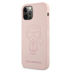 Karl Lagerfeld чехол для iPhone 12 Mini 5,4" KLHCP12SSILTTPI pink hard чехол Silicone Iconic Outline цена и информация | Чехлы для телефонов | 220.lv