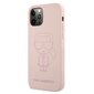 Karl Lagerfeld case for iPhone 12 Mini 5,4" KLHCP12SSILTTPI pink hard case Silicone Iconic Outline cena un informācija | Telefonu vāciņi, maciņi | 220.lv