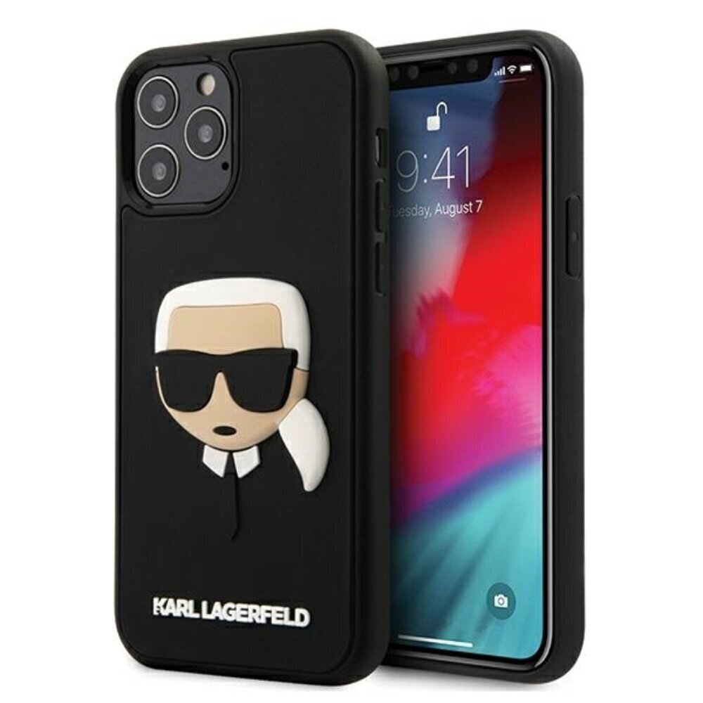 Karl Lagerfeld case for Samsung Galaxy S21 Plus KLHCS21MKH3DBK black hard case 3D Rubber Karl`s Head cena un informācija | Telefonu vāciņi, maciņi | 220.lv