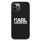 Karl Lagerfeld for iPhone 13 Mini 5,4'' KLHCP13SSLKLRBK Silicone Stack Logo black cena un informācija | Telefonu vāciņi, maciņi | 220.lv