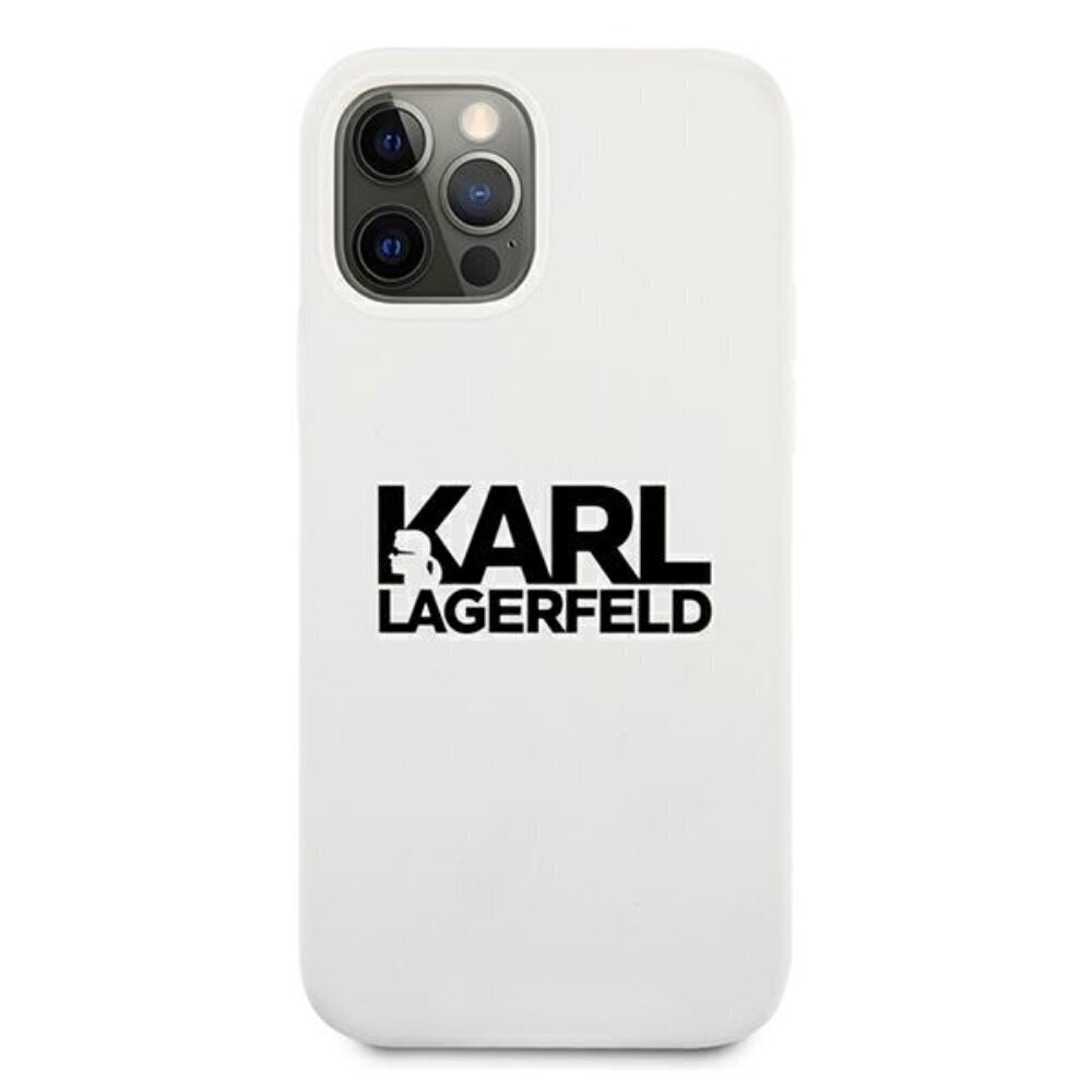 Karl Lagerfeld for iPhone 13 Mini 5,4'' KLHCP13SSLKLWH Silicone Stack Logo white цена и информация | Telefonu vāciņi, maciņi | 220.lv