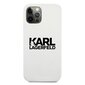 Karl Lagerfeld for iPhone 13 Mini 5,4'' KLHCP13SSLKLWH Silicone Stack Logo white cena un informācija | Telefonu vāciņi, maciņi | 220.lv