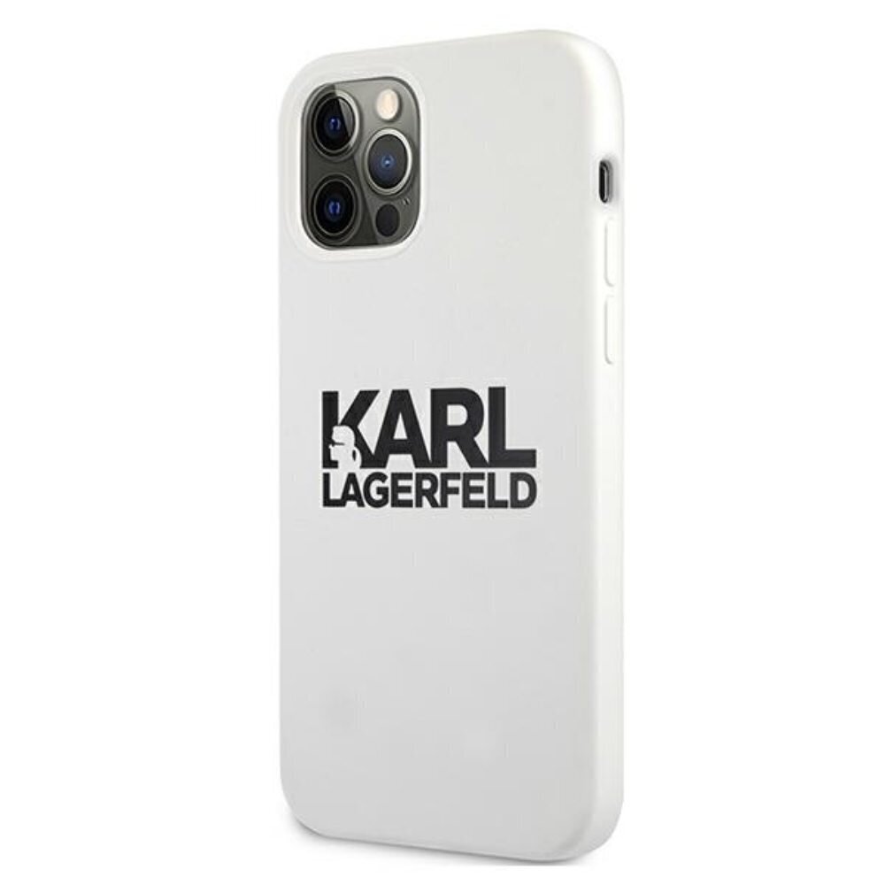 Karl Lagerfeld for iPhone 13 Mini 5,4'' KLHCP13SSLKLWH Silicone Stack Logo white цена и информация | Telefonu vāciņi, maciņi | 220.lv