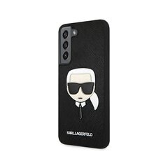 Karl Lagerfeld case for Samsung Galaxy S22 KLHCS22SOKPK hard case black Saffiano Iconic Patch cena un informācija | Telefonu vāciņi, maciņi | 220.lv