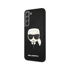 Karl Lagerfeld case for Samsung Galaxy S22 Plus KLHCS22MOKPK hard case black Saffiano Iconic Patch cena un informācija | Telefonu vāciņi, maciņi | 220.lv