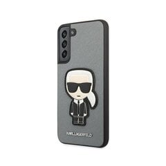 Karl Lagerfeld чехол для Samsung Galaxy S22 Plus KLHCS22MOKPG hard чехол silver Saffiano Iconic Patch цена и информация | Чехлы для телефонов | 220.lv