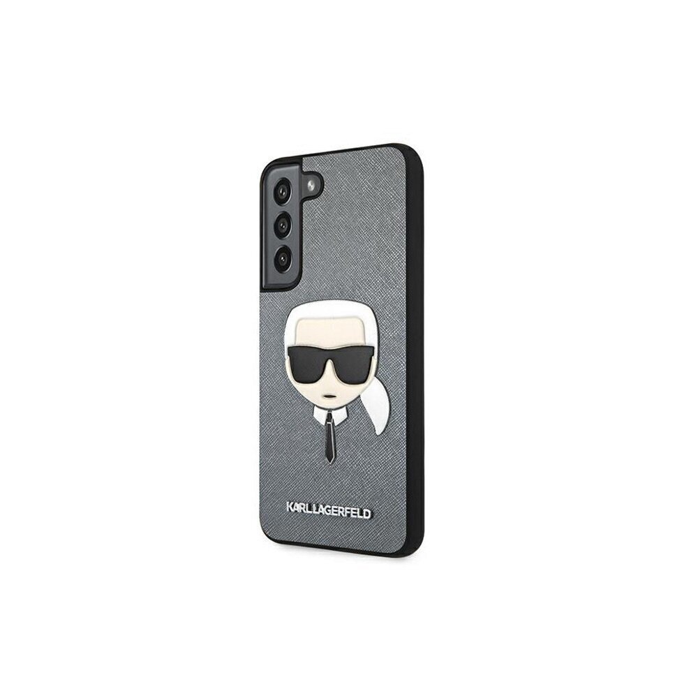 Karl Lagerfeld чехол для Samsung Galaxy S22 Plus KLHCS22MSAKHSL hard чехол  silver Saffiano Karl`s Head цена | 220.lv