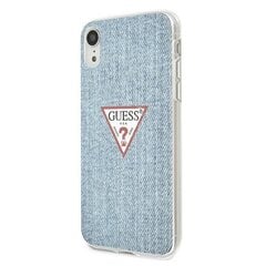 Guess чехол для iPhone XR GUHCI61PCUJULLB light blue hard чехол Jeans Collection цена и информация | Чехлы для телефонов | 220.lv