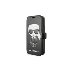 Karl Lagerfeld case for iPhone 11 Pro Max KLFLBKSN65FIKPUBK book case black Fullbody cena un informācija | Telefonu vāciņi, maciņi | 220.lv