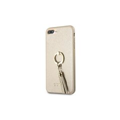 Guess чехол for iPhone 7 Plus / 8 Plus GUHCI8LRSSABE beige hard чехол Saffiano with ring stand цена и информация | Чехлы для телефонов | 220.lv