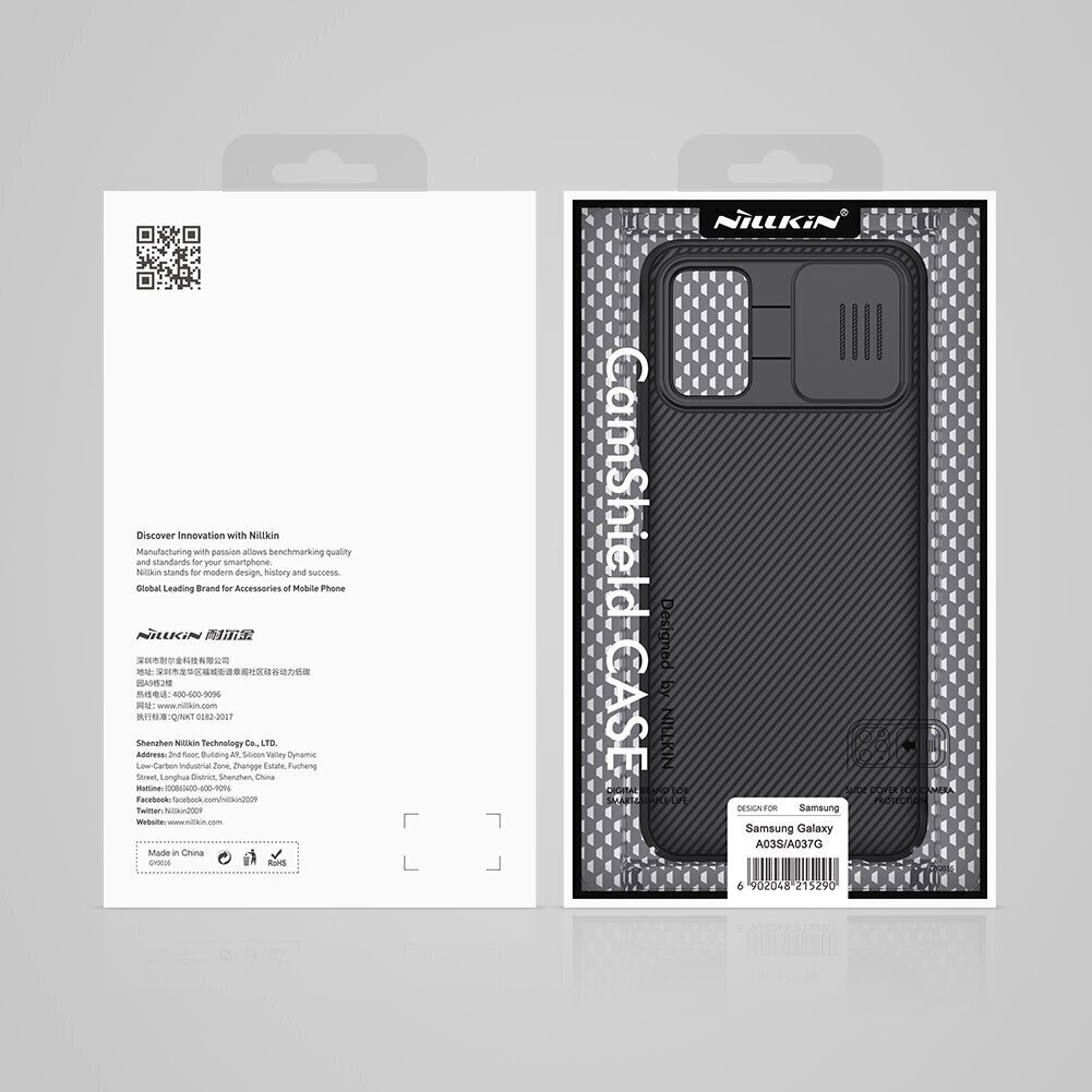 Nillkin CamShield Hard Case for Samsung Galaxy A03s Black cena un informācija | Telefonu vāciņi, maciņi | 220.lv