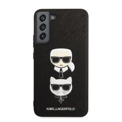 Karl Lagerfeld Saffiano K&C Heads Case for Samsung Galaxy S22+ Black cena un informācija | Telefonu vāciņi, maciņi | 220.lv