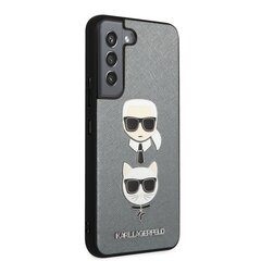 Karl Lagerfeld Saffiano K&C Heads Case for Samsung Galaxy S22 Silver cena un informācija | Telefonu vāciņi, maciņi | 220.lv