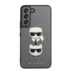 Karl Lagerfeld Saffiano K&C Heads Case for Samsung Galaxy S22 Silver cena un informācija | Telefonu vāciņi, maciņi | 220.lv